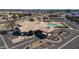 Aerial view of a community clubhouse with a pool, offering recreational amenities and a social gathering space at 10332 W Potter Dr, Peoria, AZ 85382