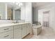 Bathroom featuring double vanity, granite countertops, a soaking tub, and a separate shower at 19318 E Walnut Rd, Queen Creek, AZ 85142