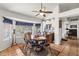 Bright and open dining space offering a beautiful view, comfortable seating, and classic decor at 1975 E Sunburst Ln, Tempe, AZ 85284