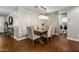 Stylish dining room featuring a modern chandelier and seating for six at 4225 N 42Nd St, Phoenix, AZ 85018