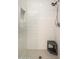 Modern shower with white subway tile and built-in niche at 4225 N 42Nd St, Phoenix, AZ 85018