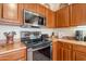 Close-up of kitchen with stainless steel appliances, granite countertops, and modern cabinetry at 4228 E Desert Sky Ct, Cave Creek, AZ 85331