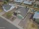 Aerial view of a well-maintained home with a pristine landscape in a quiet neighborhood at 655 W Mission Dr, Chandler, AZ 85225