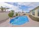 This private pool is the focal point of the yard, surrounded by mature landscaping at 655 W Mission Dr, Chandler, AZ 85225