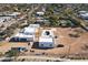 New construction aerial view of home and backyard with pool under construction at 9611 E Clinton St, Scottsdale, AZ 85260