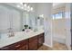 Bright bathroom with double sinks, ample counter space, and well-lit vanity area at 1644 N Lynch --, Mesa, AZ 85207