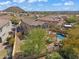 Rear exterior featuring a fenced backyard, covered patio, pool and mountain views at 1644 N Lynch --, Mesa, AZ 85207