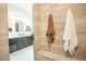 Modern shower with glass surround, tile walls, and updated fixtures at 19777 E Ivy Ln, Queen Creek, AZ 85142