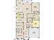 Floor plan featuring the layout of the bedrooms, bathrooms, living spaces, and garage at 26388 N 77Th Dr, Peoria, AZ 85383