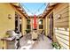 Enclosed private courtyard with grill, patio furniture and overhead lighting for outdoor dining and relaxing at 3143 N Evergreen St, Buckeye, AZ 85396