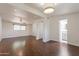 Bedroom with recessed lighting, hardwood floors and open doorway at 3332 S Ventura Dr, Tempe, AZ 85282