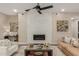 Elegant living room with modern fireplace and stylish decor at 5250 E Deer Valley Dr # 246, Phoenix, AZ 85054