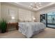 Inviting main bedroom features soft lighting and an outdoor patio at 5250 E Deer Valley Dr # 246, Phoenix, AZ 85054