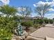 Backyard featuring mature citrus trees and a stone water feature at 6887 S Teresa Dr, Chandler, AZ 85249