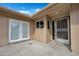 Private outdoor patio with ample space for seating and entertaining at 9606 W Shasta Dr, Sun City, AZ 85351