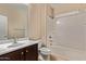 Bathroom with a single vanity and shower-tub combo at 10859 E Thatcher Ave, Mesa, AZ 85212