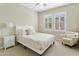 Cozy bedroom with a comfortable bed, a nightstand, and an armchair creating a relaxing atmosphere at 2477 W Market Pl # 18, Chandler, AZ 85248