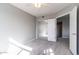 Bright bedroom featuring neutral walls, carpet, a ceiling fan, and a closet with sliding mirrored doors at 3633 N 3Rd Ave # 2016, Phoenix, AZ 85013