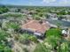 Aerial view of the desert home highlighting the covered back patio at 4116 E Sierra Sunset Trl, Cave Creek, AZ 85331