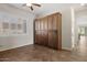 Extra storage with built in wood cabinets and neutral wall color at 4116 E Sierra Sunset Trl, Cave Creek, AZ 85331