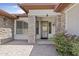 Inviting front porch with brick columns and desert landscaping at 4116 E Sierra Sunset Trl, Cave Creek, AZ 85331