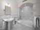 This bathroom has beautiful marble walls, flooring, and tub surround at 4900 E Desert Fairways Dr, Paradise Valley, AZ 85253