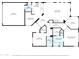 Detailed floor plan showcasing layout of the home, including bedrooms, bathrooms, kitchen, living room, and garage at 7175 E Aloe Vera Dr, Scottsdale, AZ 85266