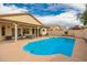 Beautiful pool with patio area, providing a private oasis for outdoor enjoyment and relaxation at 9859 W Irma Ln, Peoria, AZ 85382
