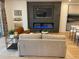 Stylish living room with a contemporary fireplace and comfortable seating at 9965 W Flower St, Avondale, AZ 85392