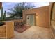 Back patio with desert views and an outdoor seating area at 10322 E Breathless Ave, Gold Canyon, AZ 85118