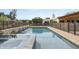 Sparkling pool and spa combo with fountain features and mature landscaping at 11601 N 85Th St, Scottsdale, AZ 85260