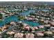 Stunning aerial view of a residential area with winding waterways and luxurious waterfront homes at 1737 E Marquette Dr, Gilbert, AZ 85234