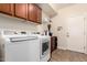 Laundry room with modern appliances and lots of storage space at 19349 W Oregon Ave, Litchfield Park, AZ 85340