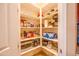 Walk-in pantry with shelving for organized storage in this dream home at 20742 E Mockingbird Dr, Queen Creek, AZ 85142