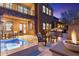 Relaxing backyard with a spa, fire pit, barbecue, and outdoor dining area at 20750 N 87Th St # 1137, Scottsdale, AZ 85255