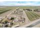 Rural community aerial showcasing property surrounded by farmland and nearby houses at 21520 W Watkins St, Buckeye, AZ 85326