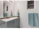 Updated bathroom with grey vanity, modern fixtures, and ample lighting at 2230 N 14Th Pl, Phoenix, AZ 85006