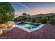 Backyard pool with landscaping and fencing at 23236 N Caleta Ct, Sun City West, AZ 85375