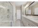 Elegant bathroom with marble walk-in shower and dual sink vanity at 29304 N Horton Creek Trl, Rio Verde, AZ 85263