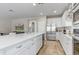 Bright kitchen featuring white cabinets, stainless appliances, and a large island with a sink at 29304 N Horton Creek Trl, Rio Verde, AZ 85263