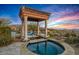 Gorgeous pool area with covered spa and desert views at 42613 N 111Th Pl, Scottsdale, AZ 85262