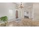 Bright and airy foyer with tile flooring, stylish lighting, and easy access to other rooms at 4503 E Elmwood St, Mesa, AZ 85205