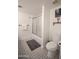 Clean bathroom with a shower-tub combination and decorative tile at 7755 E Thomas Rd # 8, Scottsdale, AZ 85251