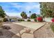 Large backyard with mature trees, flowering bushes and covered pool at 1349 E Anasazi St, Mesa, AZ 85203