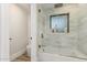 This bathroom features a shower with glass enclosure, shelving, and a soaking tub at 15747 E Greystone Dr, Fountain Hills, AZ 85268