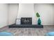 Modern living room with black brick fireplace and decor at 1911 W Kimberly Way, Phoenix, AZ 85027