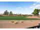 Picturesque golf course view with mature trees, manicured grounds, and neighborhood homes at 22524 N San Ramon Dr, Sun City West, AZ 85375