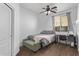 Bedroom featuring an accent chair, a ceiling fan, and a carpeted floor at 38208 N La Grange Ln, San Tan Valley, AZ 85140