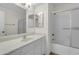 Bathroom with a shower, tub, and modern vanity with a mirror at 5230 E Brown Rd # 110, Mesa, AZ 85205