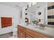 Modern bathroom featuring double sinks, updated fixtures, and stylish tile accents, offering a clean and elegant design at 5326 N 3Rd Ave, Phoenix, AZ 85013